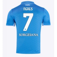 Dres SSC Napoli David Neres #7 Domaci 2024-25 Kratak Rukav